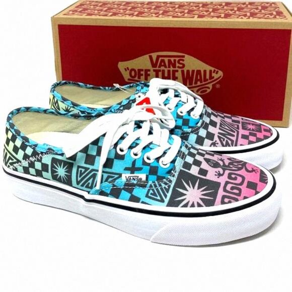 💖MEGA SALE💖Vans SF Tribal Check Multi Blue VN0A3MU642K Women's Sneakers Canvas - Picture 7 of 12